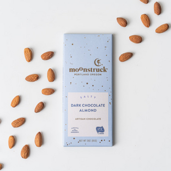 Moonstruck Salty Dark Chocolate Almond Bar 3oz