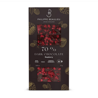 PB 70% Dark Chocolate Raspberry 2.46oz bar