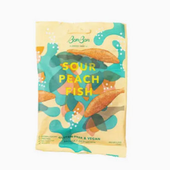 BonBon Sour Peach Fish - Swedish Candy 5.2oz (150g)