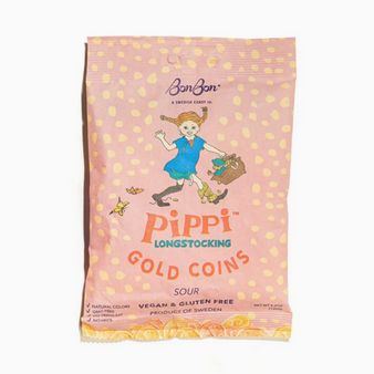 BonBon Sour Pippi Longstocking Gold Coins - Swedish Candy 4.2oz (120g)