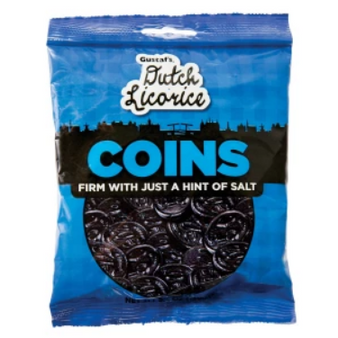 Gustaf Dutch Licorice Coins Salty 5.2oz