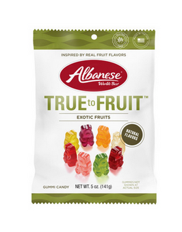 Albanese True To Fruit Gummis - Exotic Fruits 5oz