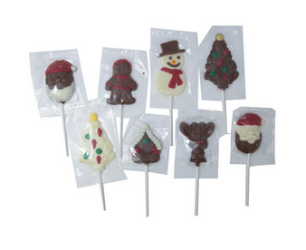 E&A Assorted Christmas Chocolate Lollipop each