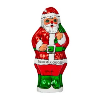 Madelaine Milk Chocolate Foiled Solid Santa 2oz