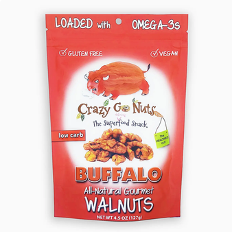 Crazy Go Nuts Buffalo Walnuts 4.5oz