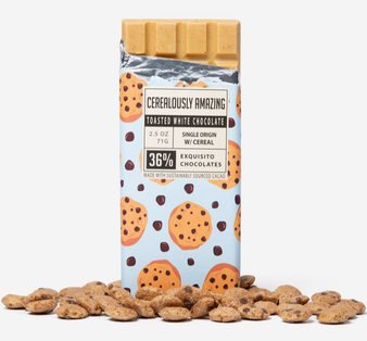 Exquisito 36% Cerealously Amazing, White Chocolate & Cookie Crisp Bar 2.5oz