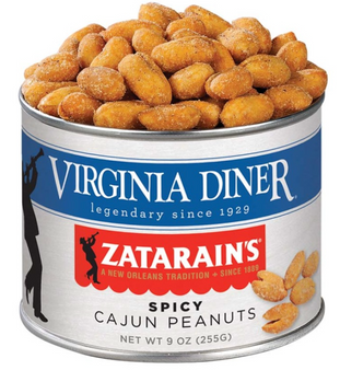 Virginia Diner Zatarains Spicy Cajun Peanuts 9 oz