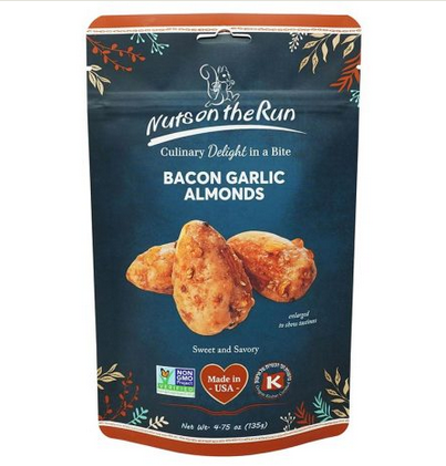 Nuts On The Run Bacon Garlic Almonds 4.75oz