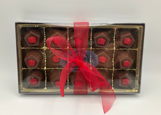 SAVOR Milk Chocolate Raspberry Truffles (crown) 8oz 15pc Gift Box