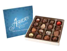 Asher's Milk & Dark Assortment Snowflake 8oz box