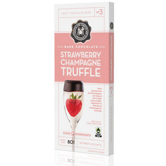 CCC Dark Strawberry Champagne 3.5oz bar