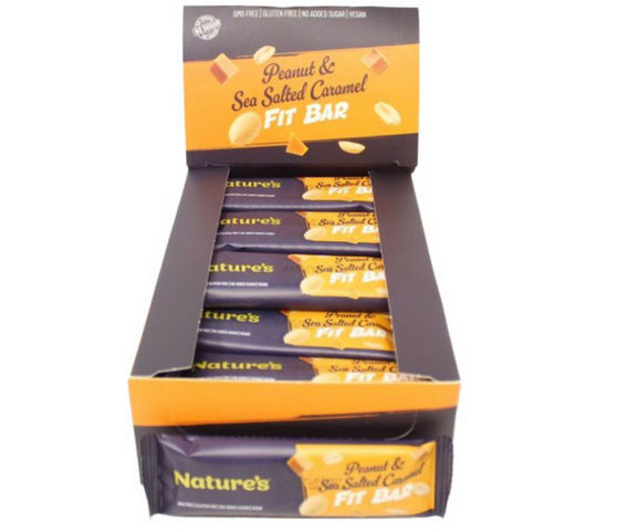 Nature’s Peanut & Sea Salt Caramel Fit Bar 40g (1.41oz) each