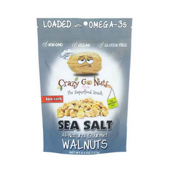 Crazy Go Nuts Sea Salt Walnuts 4.5oz