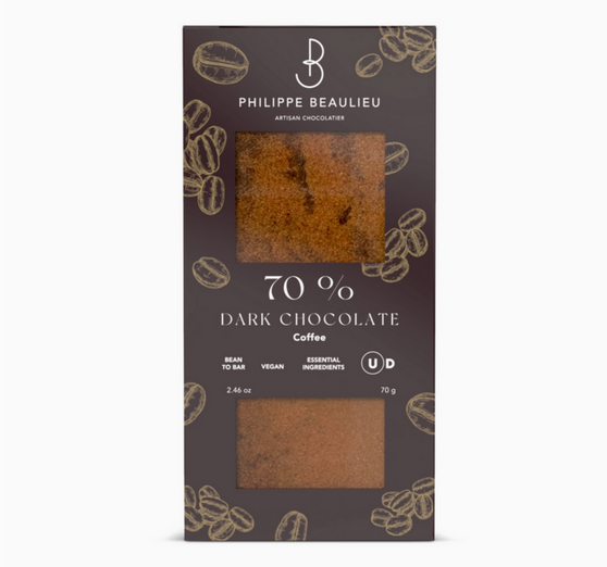 PB 70% Dark Chocolate Coffee 2.46oz bar