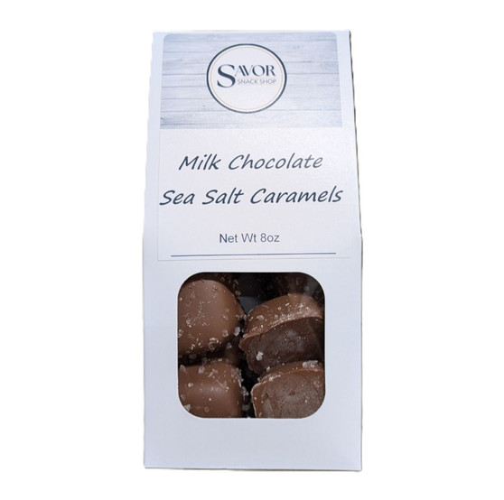 SAVOR Milk Chocolate Sea Salt Caramels 8oz Box