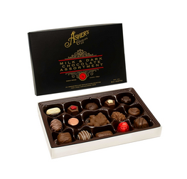 Asher's Milk & Dark Assortment Black Box 8oz