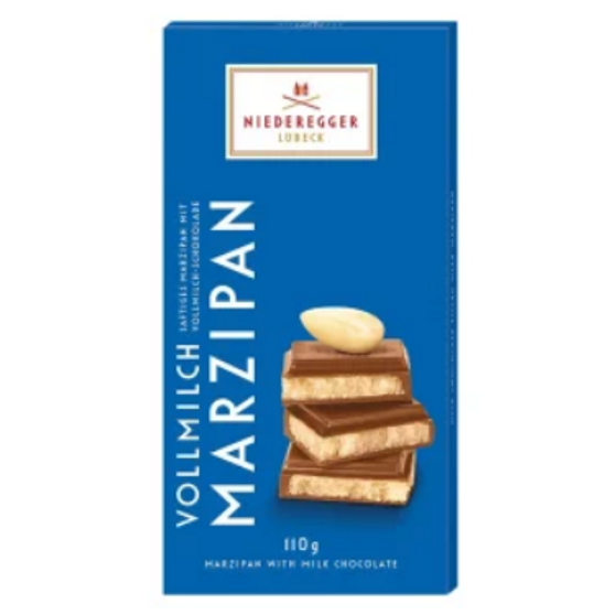 NIEDEREGGER Milk Chocolate  Marzipan 3.88oz bar