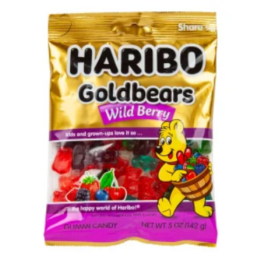 Haribo Gold Bears Wild Berry 5oz