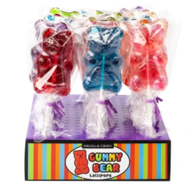 Sugar Bear Gummi Bear Shape Lollipop 1oz each