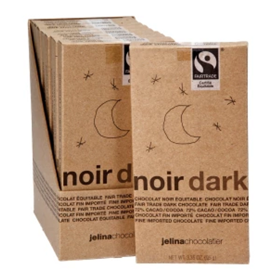 Jelina 72% Dark Chocolate 3.35oz bar