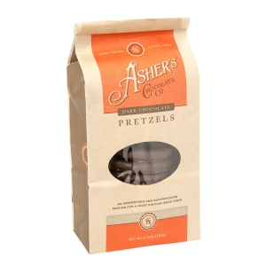 Asher's Dark Chocolate Pretzels 6.5oz bag