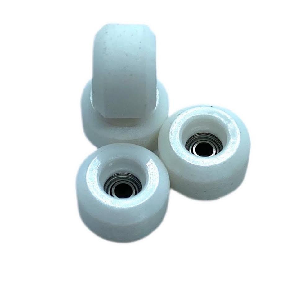 LC BOARDS FINGERBOARD 65D URETHANE STREET WHEELS WHITE - LC Boards