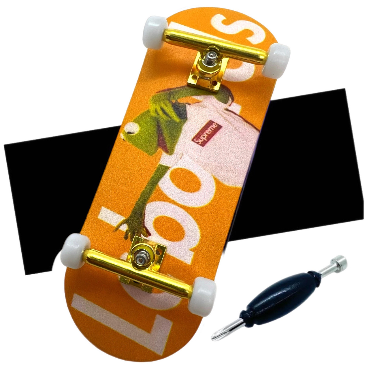 LC BOARDS FINGERBOARD 98X34 COMPLETE KERMIT GRAPHIC WITH FOAM GRIP