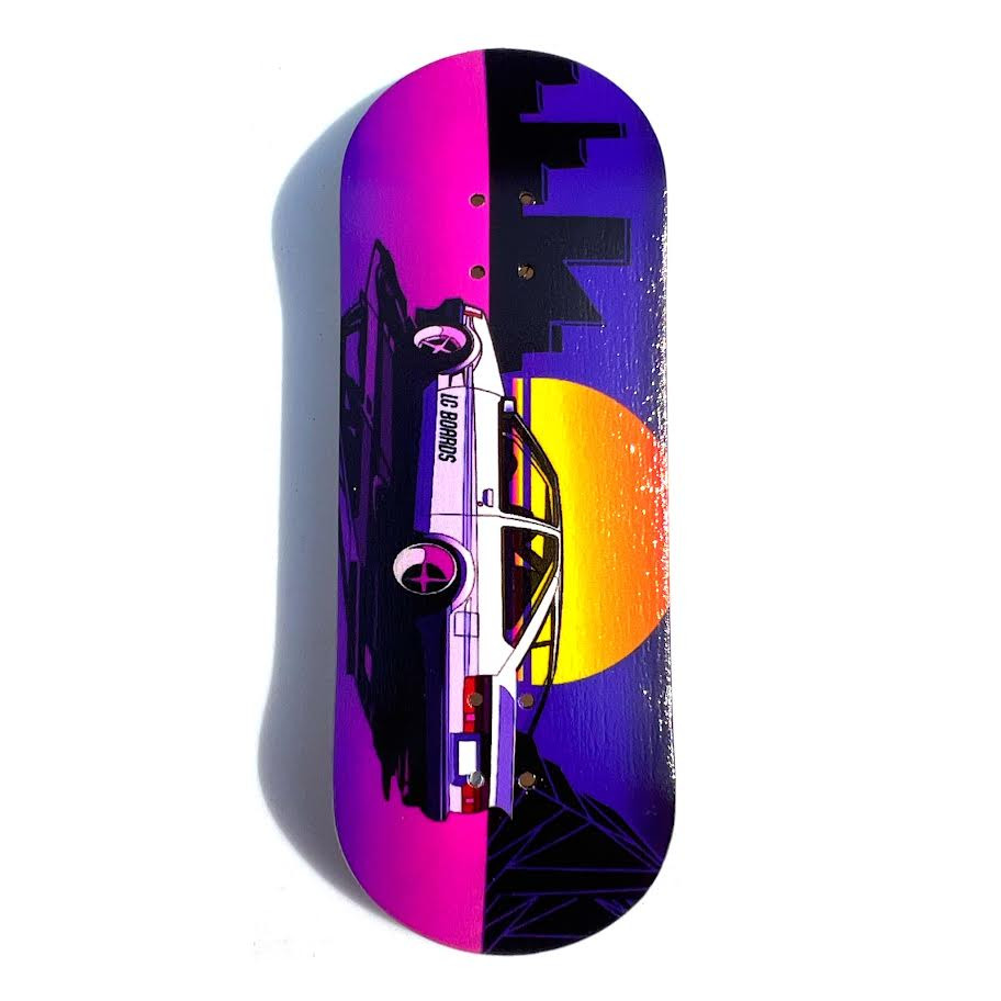 LC BOARDS FINGERBOARD DECK 98X34 '86 GRAPHIC WITH FOAM GRIP TAPE