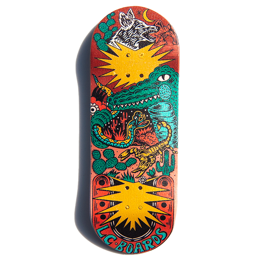LC BOARDS FINGERBOARD 98X34 COMPLETE DESERT GRAPHIC WITH