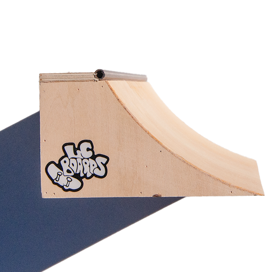 Lc Ramps LC BOARDS FINGERBOARD QUARTER PIPE V2 WOOD RAMP - LC Boards Fingerboards