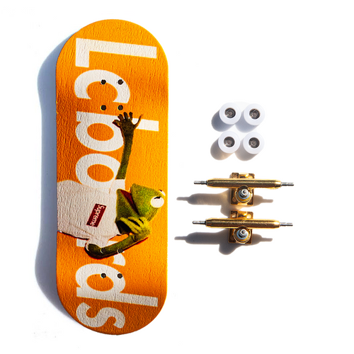 LC BOARDS FINGERBOARD 98X34 COMPLETE KERMIT GRAPHIC WITH FOAM GRIP TAPE