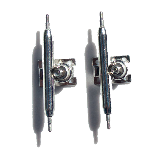 LC BOARDS FINGERBOARD 34MM TRUCKS SILVER PRO SHAPED WITH LOCK NUTS
