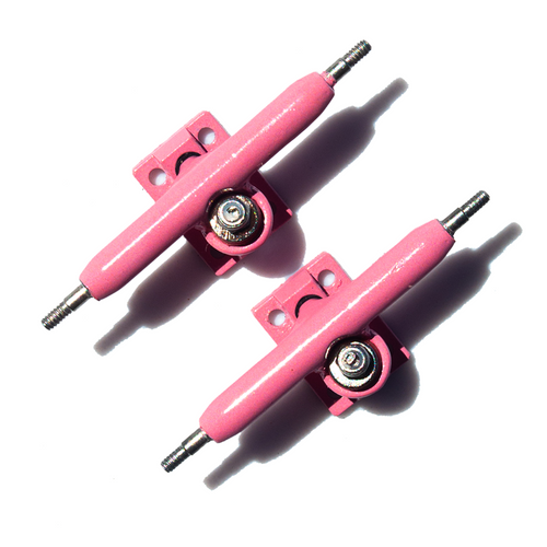 LC BOARDS FINGERBOARD 34MM TRUCKS PINK PRO SHAPED WITH LOCK NUTS