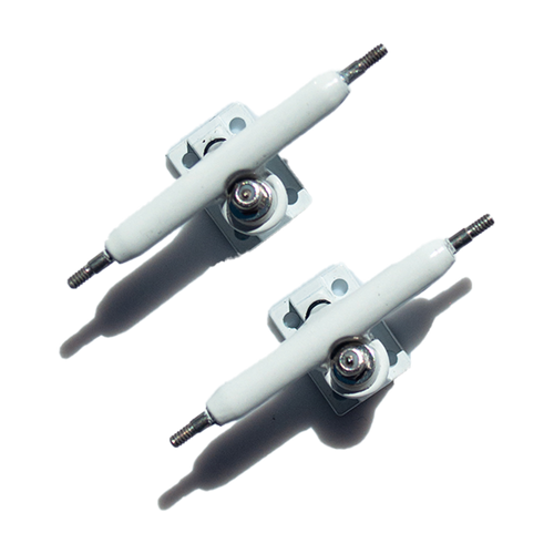 LC BOARDS FINGERBOARD 34MM TRUCKS WHITE PRO SHAPED WITH LOCK NUTS
