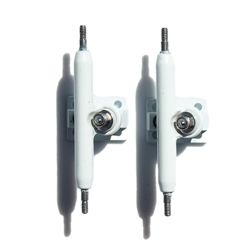LC BOARDS FINGERBOARD 34MM TRUCKS WHITE PRO SHAPED WITH LOCK NUTS