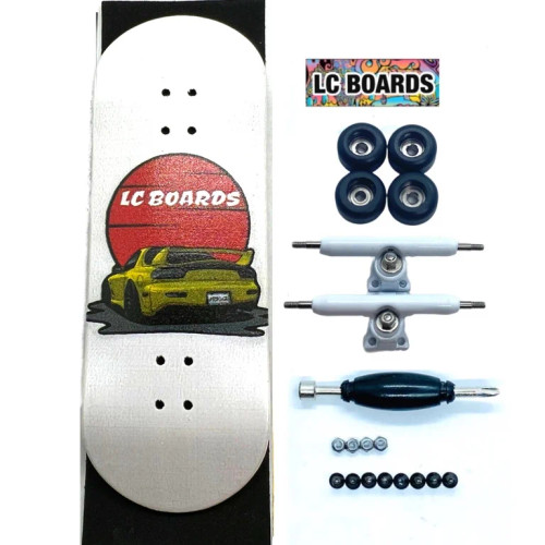 LC BOARDS FINGERBOARD COMPLETE 98X34 RX7 GRAPHIC WITH FOAM GRIP
