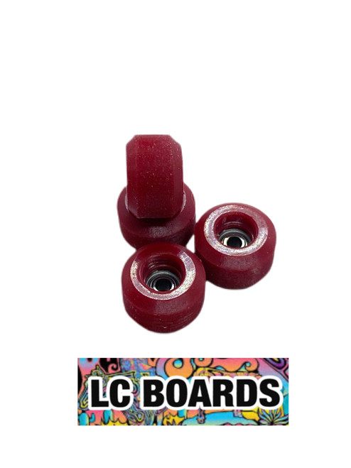LC BOARDS FINGERBOARD URETHANE STREET WHEELS RED