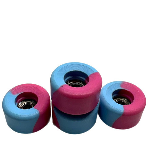 LC BOARDS URETHANE SWIRL BOWL WHEELS BLUE/PINK 2.0