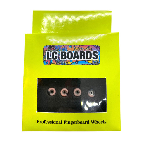 LC BOARDS URETHANE MINI WHEELS PINK/BLACK SWIRL