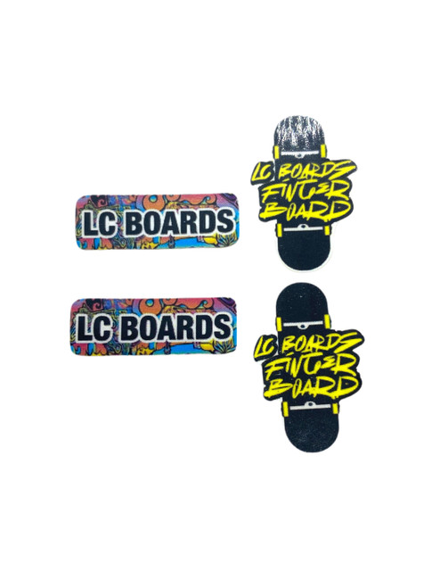 LC BOARDS FINGERBOARD MINI DECK STICKERS LOT OF 4