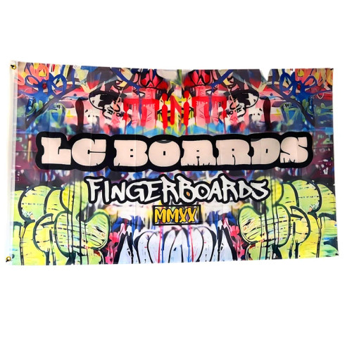 LC BOARDS FINGERBOARDS 3X5 FOOT FLAG GRAFFITTI