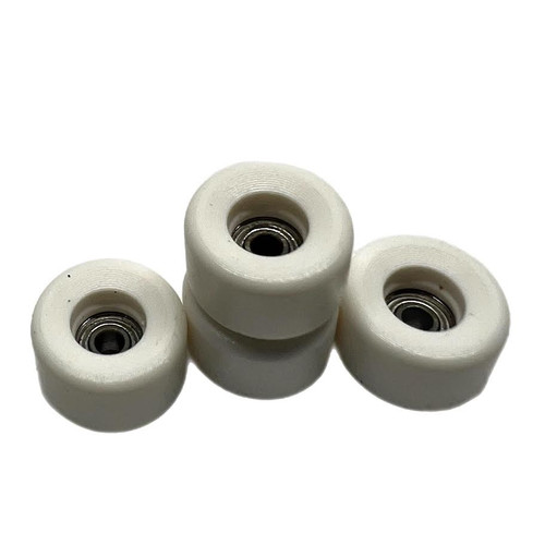 LC BOARDS FINGERBOARD 65D URETHANE BOWL SHAPED WHEELS WHITE 2.0