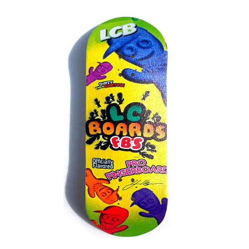 LC BOARDS FINGERBOARD 98X34 COMPLETE SOUR PATCH GRAPHIC WITH FOAM GRIP TAPE