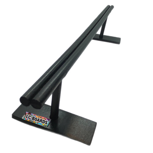 LC BOARDS FINGERBOARD SHOT GUN RAIL STEEL BLACK