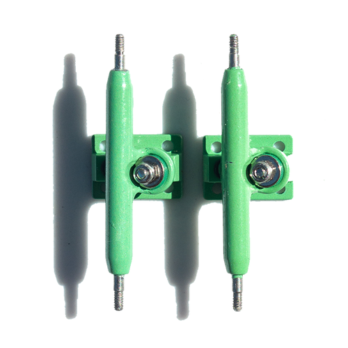 LC BOARDS FINGERBOARD 34MM TRUCKS GREEN PRO SHAPED WITH LOCK NUTS