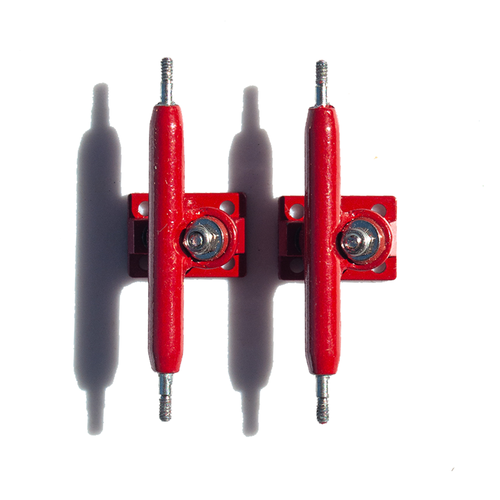 LC BOARDS FINGERBOARD 34MM TRUCKS RED PRO SHAPED WITH LOCK NUTS