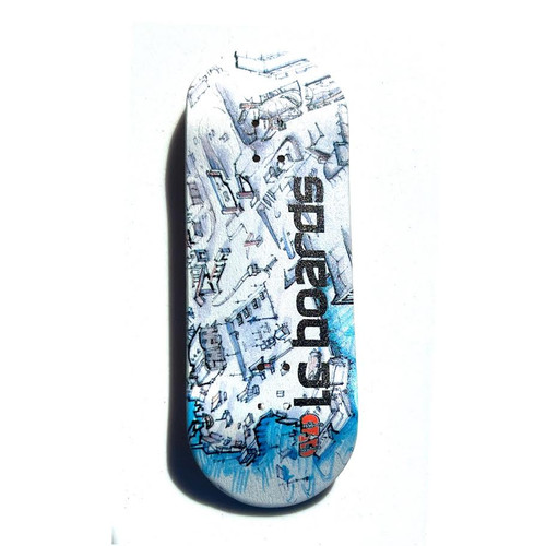 LC BOARDS FINGERBOARD DECK 98X34 HARBORSIDE GRAPHIC WITH FOAM GRIP