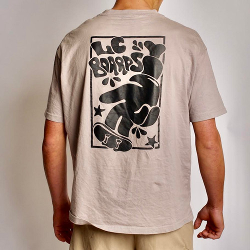 LC BOARDS FINGERBOARD THICK COTTON TEE GREY