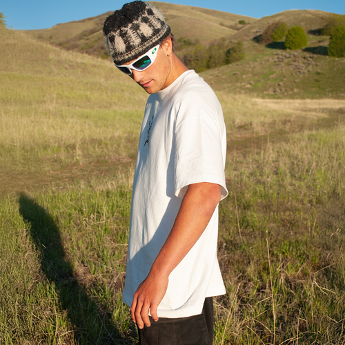 LC BOARDS FINGERBOARD OVERSIZED THICK BEEFY TEE WHITE