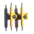 LC BOARDS FINGERBOARD 34MM TRUCKS YELLOW PRO SHAPED WITH LOCK NUTS